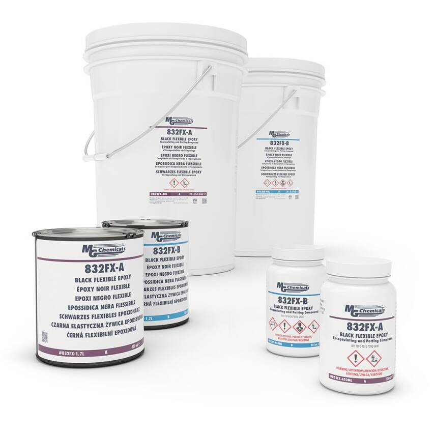MG Chemicals 832FX – Black Flexible Epoxy Potting & Encapsulating Compound | TeknikExpo - 1