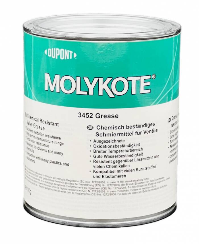 DuPont™ MOLYKOTE® 3452 Valve Grease | PTFE-Based Chemical Resistant – 1 KG - 2
