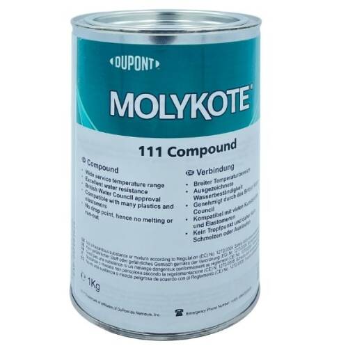 DuPont™ MOLYKOTE® 111 Compound Silicone Grease - 1 KG - High-Performance Valve & O-Ring Lubricant - 2