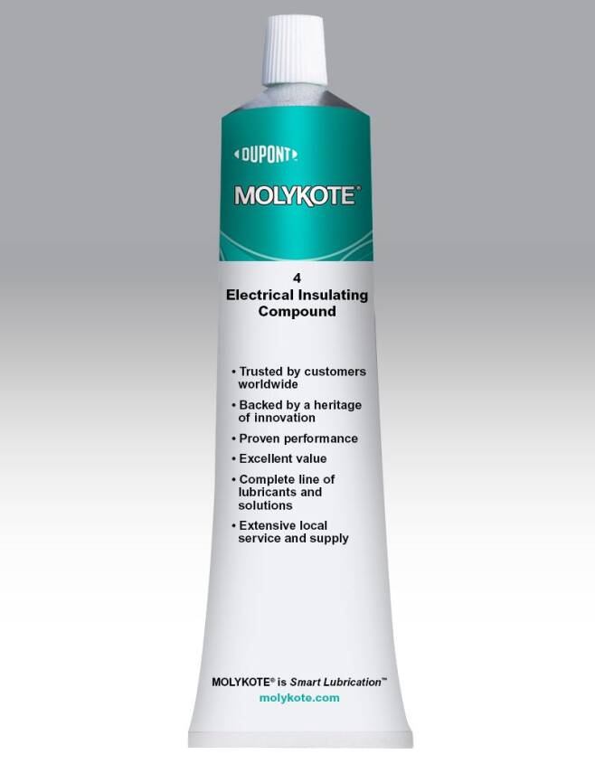 DuPont™ MOLYKOTE® 4 Electrical Insulating Compound - 100 gr - Yarı Akışkan Silikon Bazlı Elektrik İzolasyon Bileşiği, Yüksek Dielektrik Dayanım ve Nem Geçirmez Sızdırmazlık - 1