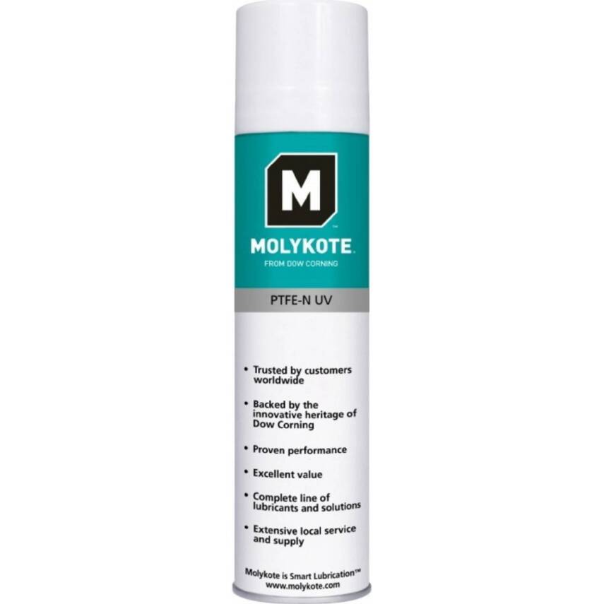 DuPont™ MOLYKOTE® PTFE-N UV Anti-Friction Coating Spray – UV Tespit Edilebilir PTFE Bazlı Kuru Film Yağlayıcı - 400 mL - - 1
