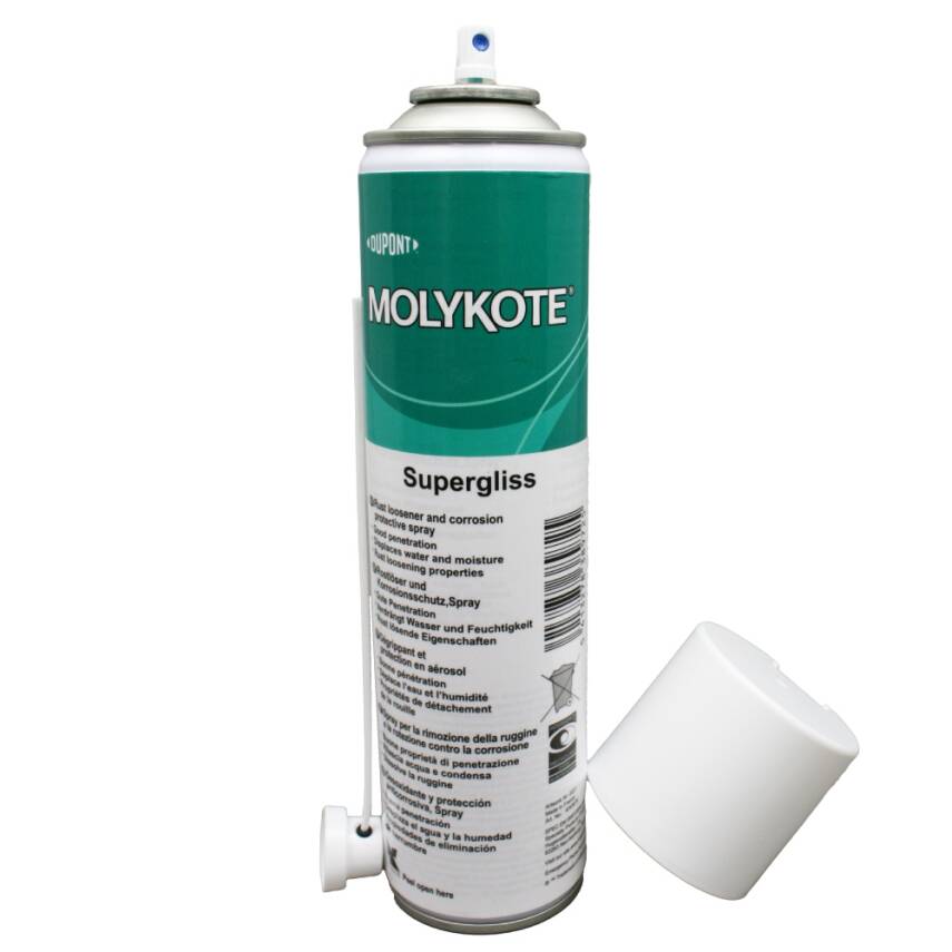 DuPont MOLYKOTE Supergliss Spray – Dry Film Surface Lubricant Spray | Clean Non-Greasy Coating | 400 ML - 2